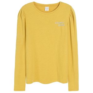 Yellow long sleeve blouse