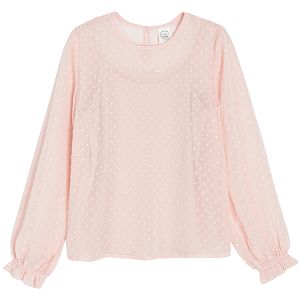 Pink party long sleeve blouse