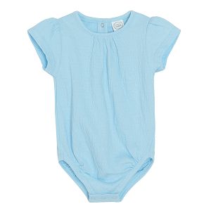 Light blue short sleeve bodysuit