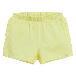 Yellow shorts with elastic waist