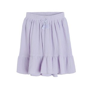 Light violet skirt with elastic waist and ruffle