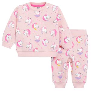 Pink unicorn jogging set