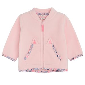 Pink zip through sweatshirt