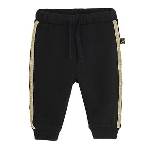 Black velvet jogging pants