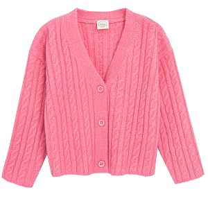 Pink cardigan with buttons