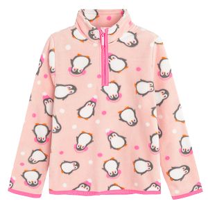 Pink sweatshirt with penguins print