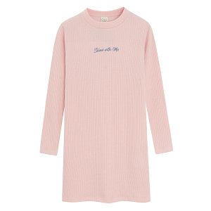 Pink long sleeve dress