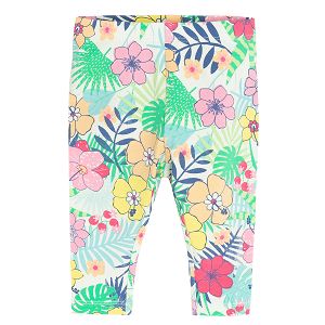 Bright floral leggings