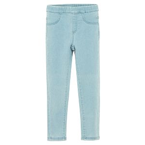 Light blue denim leggings