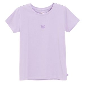 Purple short sleeve T-shirt