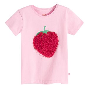 Pink T-shirt with strawberry print