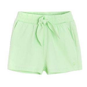 Lime shorts with knot
