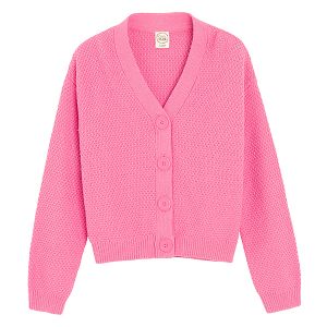Pink cardigan with buttons