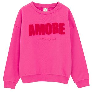 Fucshia sweatshirt AMORE