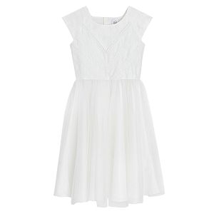 White party short sleeve dress