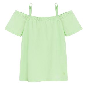 Lime short sleeve T-shirt with straps