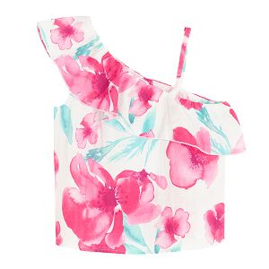Pink floral one should blouse