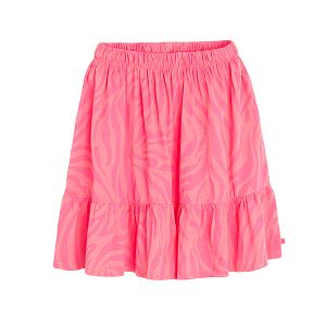 Red and pink zebra print skirt