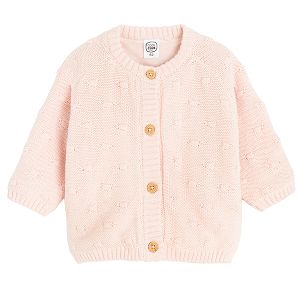 Pink cardigan with buttons