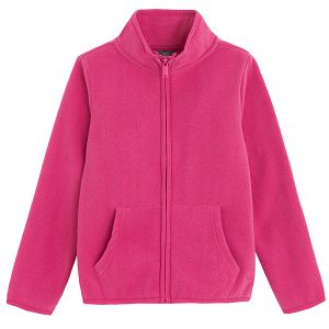 Fucshia zip through sweatshirt