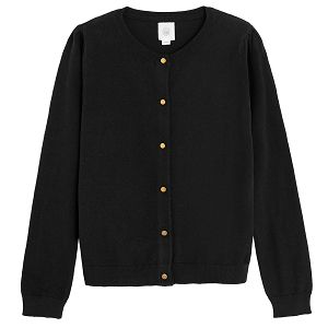 Black cardigan with puffy shoulders