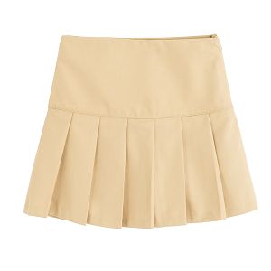 Beige pleated skirt