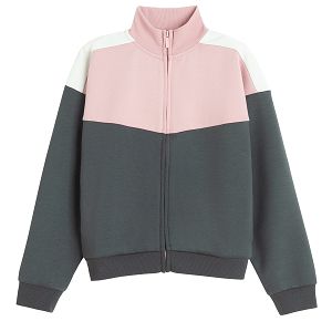 Zip through sweatshirt