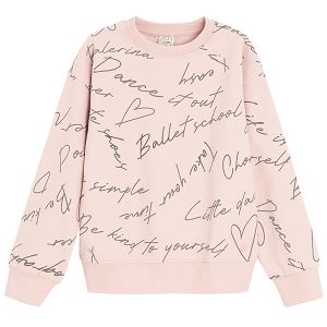 Pink sweatshirt with Ballet School print