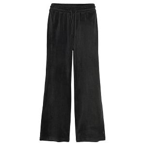 Black wide leg jogging pants