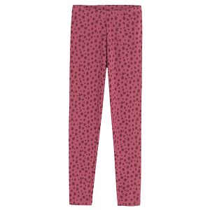 Burgundly polka dot leggings