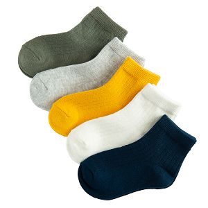 mix color ankle socks - 5 pack