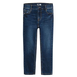 Denim slim capri pants