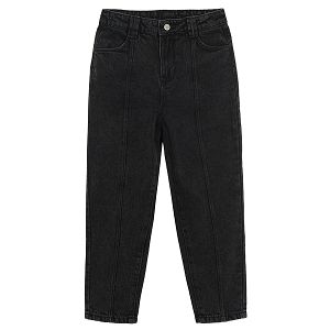 Dark denim trousers