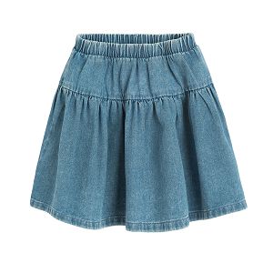 Blue denim skirt