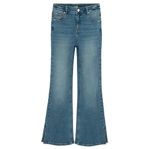 מכנס ג'ינס כחול רחב