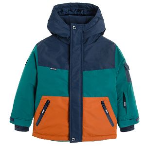 Hooded ski jacket