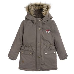 Brown hooded jacket