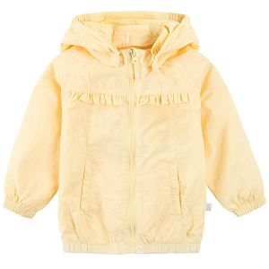 Yellow hooded summer jacket