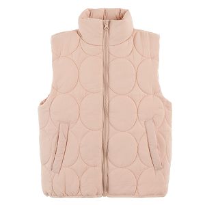 Light pink quilted outdoor vest