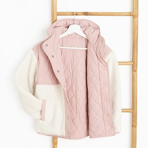 Beige hooded jacket