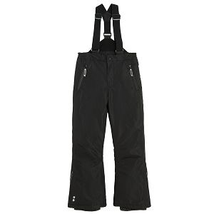 Black ski trousers