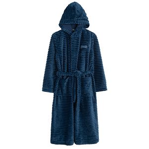 Blue hooded robe