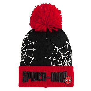 Spiderman winter beanie with pom pom