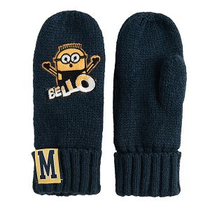 Minion blue mittens