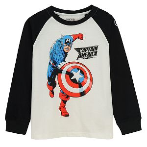 חולצה עם שרוולים ארוכים של קפטן אמריקה