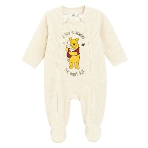 Winnie the Pooh footed overall with 2 side zippers