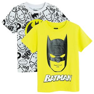 Batman white and yellow T-shirts- 2 pack