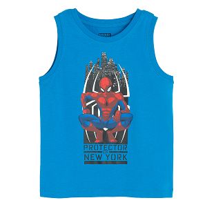 Spiderman blue sleeveless T-shirt