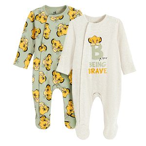 Lion King footed overalls- 2 pack