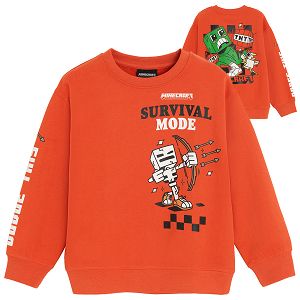 Minecraft organge sweatshirt